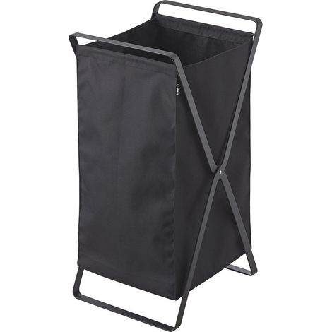 YAMAZAKI - Panier à linge pliable noir Tower - L30 cm (1/5)