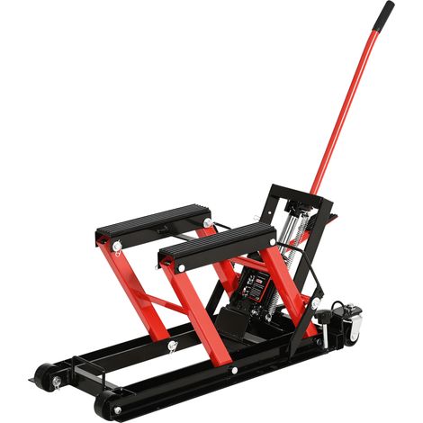 Motorrad-Hebebühne hydraulisch, 680 kg, höhenverstellbar 24-36 cm, ATV, schwarz-rot (1/5)