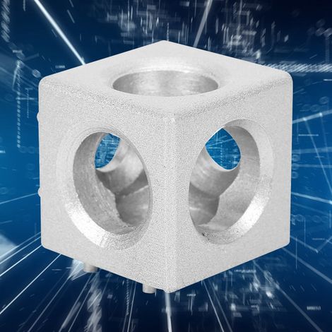 2 blocs de connexion à angle droit en alliage de zinc avec revêtement en nylon pour profilé en aluminium 3030 2/3 voies