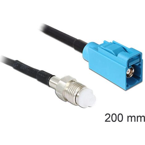 Cable de antena DeLOCK - FME (F) - Conector FAKRA Z (F) - 20 cm - Negro
