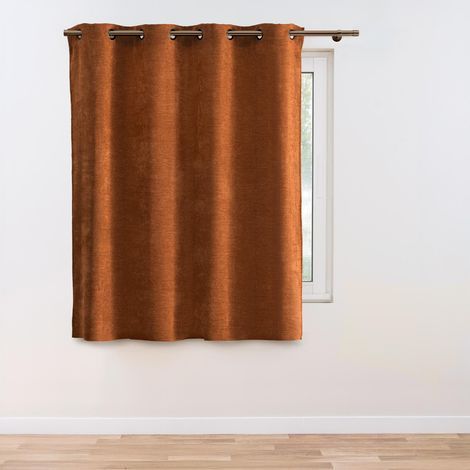 Rideau en Velours Chenille "Cosi" 140x180cm Terracotta (1/5)