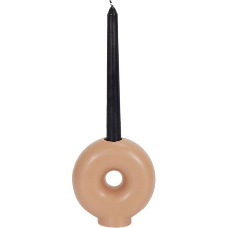 Bougeoir Rond Déco "Trenton" 10cm Terracotta (1/2)