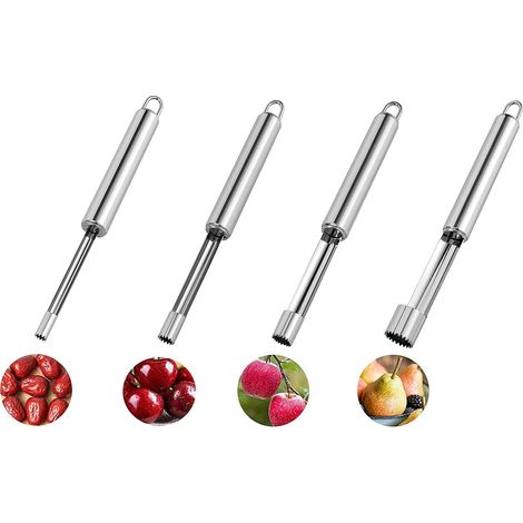 4PCS Corer Apple Corer Fruit Graines de légumes Corer Corer Pitter MultiFunction Fruit Corer Pitter Set en Acier Inoxydable Poire Apple Corer Pitter (1/5)