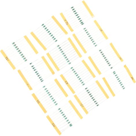 Ensemble de 120 inductances à anneau coloré 1/4W, 12 valeurs de self induction pour composants électroniques (1/5)