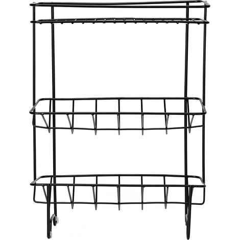 Etagere En Fer Forge - 3 Niveaux - Charge Maximale 6 Kg - Pour Cuisine Salle De Bain Bureau - Support D'Epices Et De Serviettes (1/5)