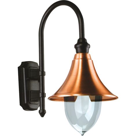 LAMPARO Applique Mur Ext. IP44 IK07 cuivré noir E27 100W max. Lpe non incl ARIC 3083