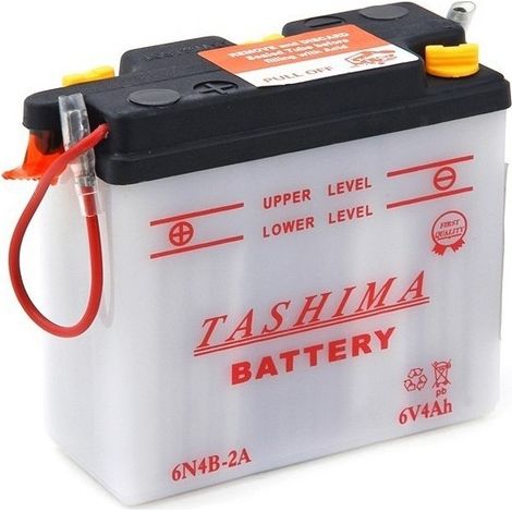 Batterie Plomb Tashima 6v, 4a. L: 102, L: 48, H:96mm, + à Gauche Pour Motos. (livrée Sans Acide). - Batterie à Mettre En Acide A