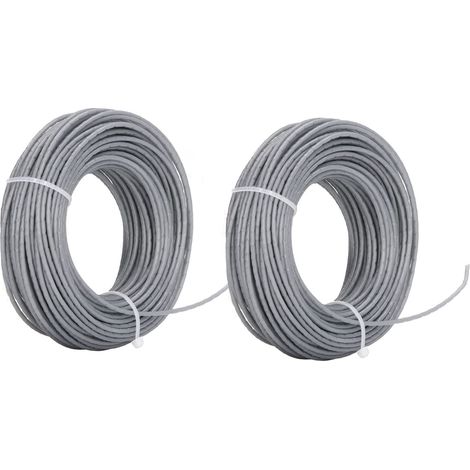 2er-Pack Ersatzspulen für Freischneider, 24 m, 2,0 mm Nylon, Grau, für Bosch Art 24, 27, 30, 36, zum Nachfüllen aller gängigen Trimmerspulen (1/5)