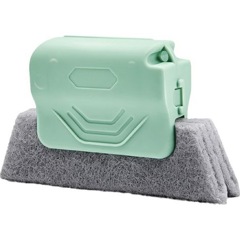 Brosse de nettoyage pour rainures de fenêtres, outil de nettoyage portatif pour rails de fenêtres, seuils de portes coulissantes, joints de carrelage, grilles d'aération de voiture (1/5)
