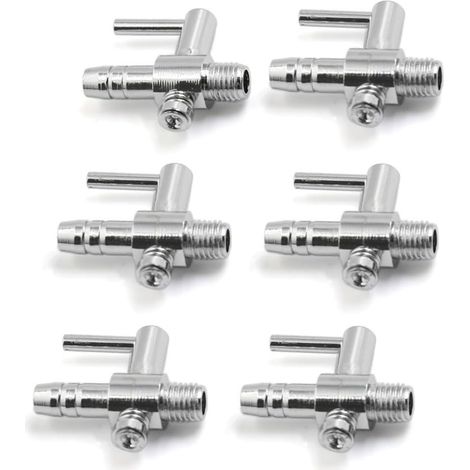 6pcs façon Unique en Acier Inoxydable Robinet d'air Distributeur pour Pompe d'Aquarium (1/4)