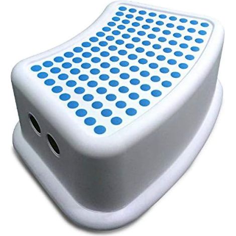 Tabouret rehausseur de salle de bain pour enfants, bleu sarcelle, 24 x 36.5 x 13 cm (1/5)