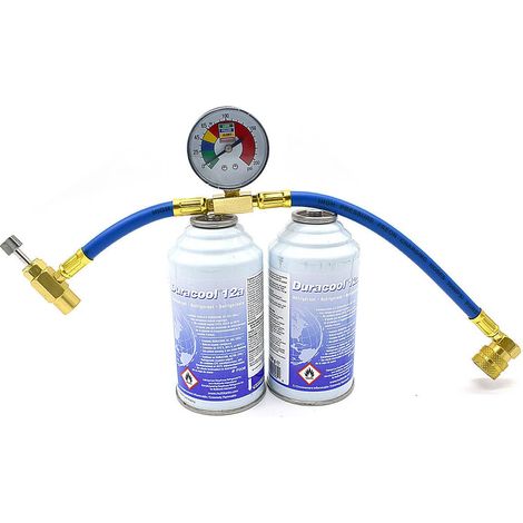 Multitanks – Pack de recharge Duracool 12a avec flexible pour climatisation R134a – Réfrigérant écologique à faible GWP – Compatible circuits R134a