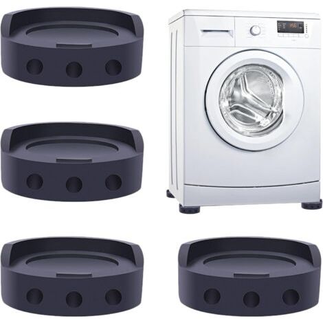 4 Pieces Shock Absorbing Feet Pads for Washing Machine, Refrigerator Base, Rubber Anti-Slip Mats, Furniture Risers (1/4)