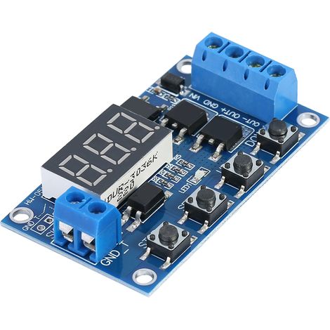 Module relais marche/arrêt avec temporisateur de déclenchement 5 V-30 V CC et affichage LED (1/5)