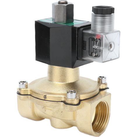 Zweiwege-Magnetventil aus Messing, glatte Oberfläche, einfache Installation, robust und langlebig, normalerweise offen, 110 V AC (1/5)