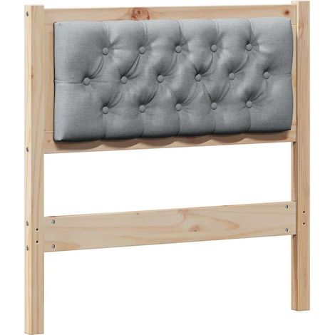 Headboard Other Brown and light grey 80 cm Solid pine wood vidaXL