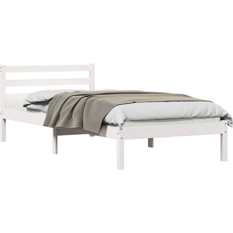 Maison Exclusive - Bettrahmen Weiß 215,5 x 95,5 x 69,5 cm Massivh (1/5)