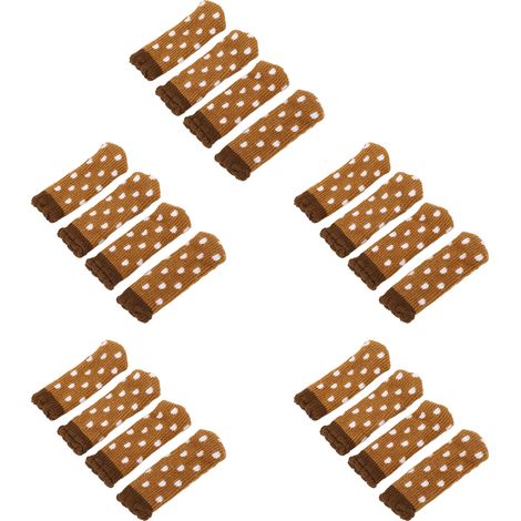 Lot de 20 protège-pieds de meubles silencieux, tapis de protection pour sols, protège-pieds de chaises et de tables, type jacquard 1 (1/5)
