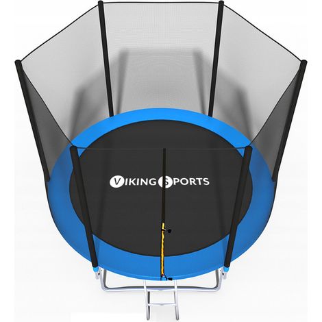 Trampolín de 252 cm con red de seguridad y escalera - hasta 110 kg (1/5)