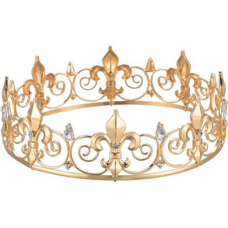 King hair ornament Baroque Queen Crown Princess Birthday Prom Tiara Wedding Party Crystal Hair Accessories for Women and Girls (1/5)