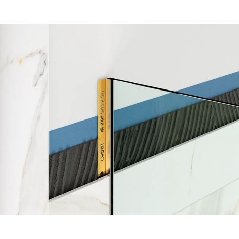 Profilo in acciaio inossidabile per montaggio vetro 8-10mm doccia parete 11mm x 2400mm - oro lucido