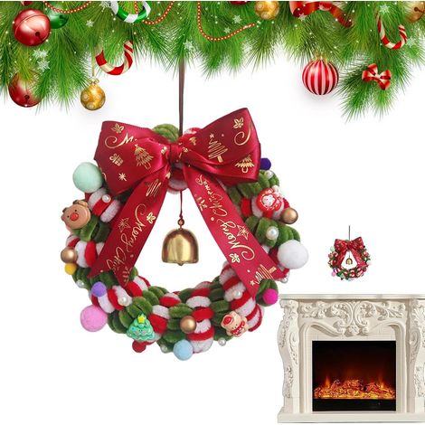 Couronne De Noël pour La Porte Activité Manuelle Et Festive Kit De Loisirs Créatifs Couronne De Noël Pour Porte D'Entrée Pour Fenêtre Manteau Intérieur Restaurant Mur Clôture Salle À (1/5)