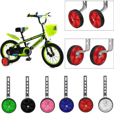 Youyijia Adjustable Kids Bike Stabilisers Bicycle Training Wheels Universal Kids Bicycle Wheel Support for 12,14,16,18,20 Inch Children Bike Pink (1/5)
