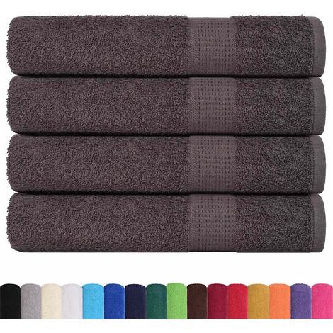 vidaXL Toallas FROGN 4 uds antracita 100x200 cm 360 g/m² (1/2)