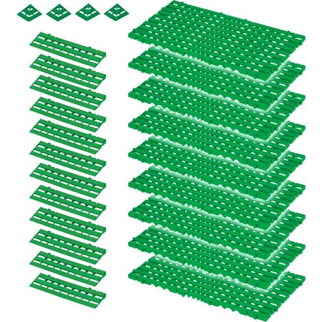 BRB Lot de 25 piquets de sol en plastique PE-HD de 3,4 m² Vert (1/3)