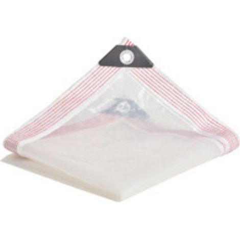 Bâche Transparente avec Oeillets - bache Transparentes Exterieur Plastique Serre avec Impermeable terrasse bâches de Protection étanche - pour extérieur Meubles de Jardin Tente - 2x3m (1/5)