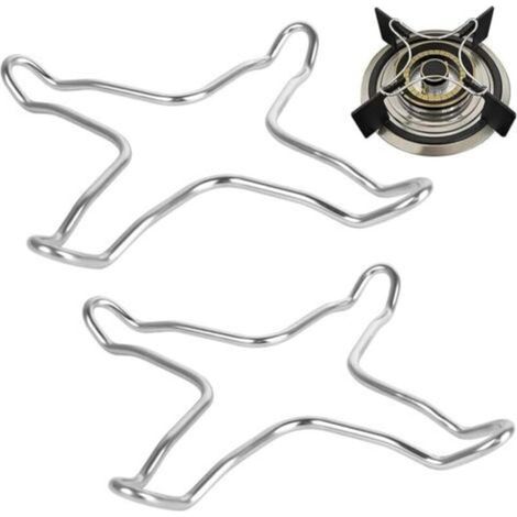 2 Pièces Crucifix Couvercles,Pour Gaziniere Gaz, Réducteurs de Gaz en Acier Inoxydable Adaptateur Wok Gaz (1/5)