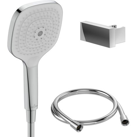 Villeroy & Boch Elody Handbrause-Set, Duschkopf, Halter und Schlauch, Chrom (1/5)