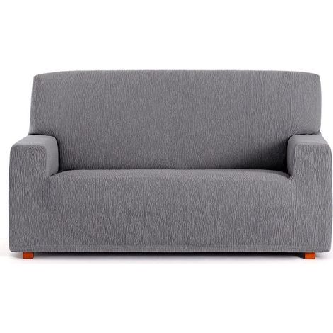 Copridivano elastico 210/240 cm per divano 4 posti colore grigio - Troya (1/2)
