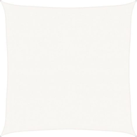 Voile de parasol, Voile d'ombrage, Toile Tendue Parasol protection contre la chaleur 160 g/m² Blanc 5x5 m PEHD TTF5135 (1/5)