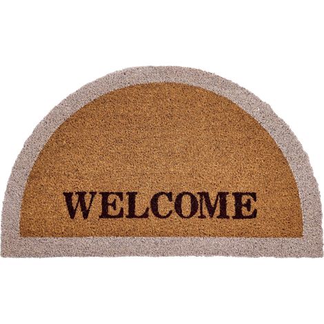 Zerbino in fibra di cocco antiscivolo 45 x 75 cm con supporto in PVC Naturale Buhi