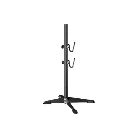 Soporte para bicicleta, base antideslizante, altura ajustable, negro. (1/2)