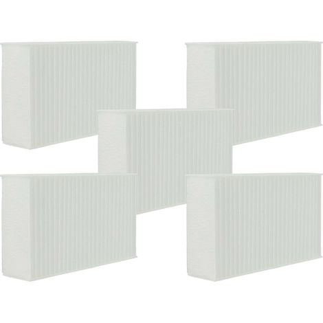 vhbw 5x Pollenfilter kompatibel mit Miele T 4804 C, T 4464 C, T 4465 C, T 4805 C Wäschetrockner