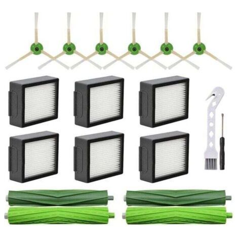 PièCes de Rechange pour IRobot Roomba I3 I4 I6 I7 I8 E5 , XU,E6 E7 Robot Aspirateur Brosse LatéRale Principale Filtre HEPA (1/4)