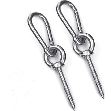 Ce kit de suspension sécurisé supporte jusqu'à 635 kg, idéal pour les balançoires, les chaises de yoga ou la relaxation, avec des mousquetons et des crochets résistants pour une utilisation en intérie (1/5)