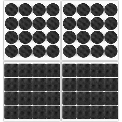 Set di 64 tappetini antiscivolo per mobili - feltro da 5 mm - autoadesivo - ferma-mobili - adatto per pavimenti in legno e piastrelle (1/5)