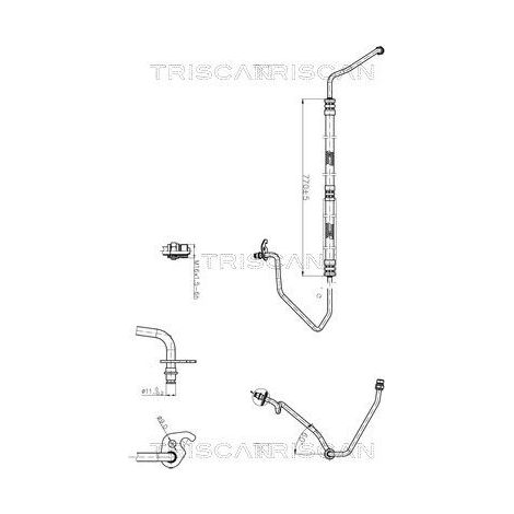 Tuyau hydraulique, direction TRISCAN 8516 16017 FORD 1204449 1211272 1313466