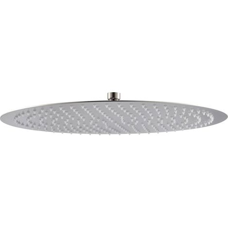 Soffione Doccia Tondo Ultraslim Ø40 cm in Acciaio Inox Satinato Nilo (1/2)