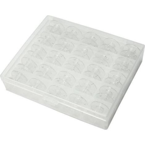 Bobine Plastique - 20 x 11 mm - Pour Machine À Coudre - Transparent - 25 Pièces (1/3)
