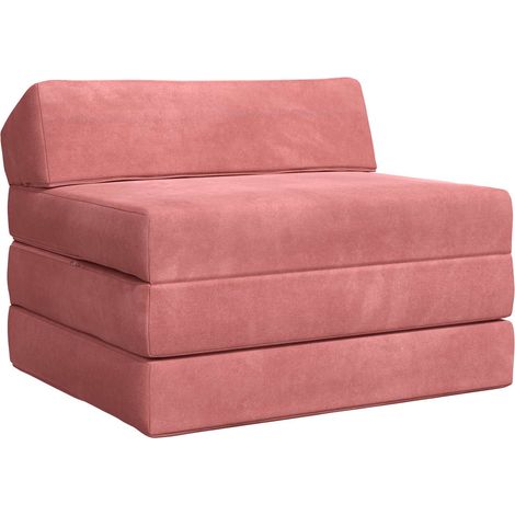 Sofá Cama Plegable Rosa 200 x 70 x 10 cm Terciopelo (1/5)