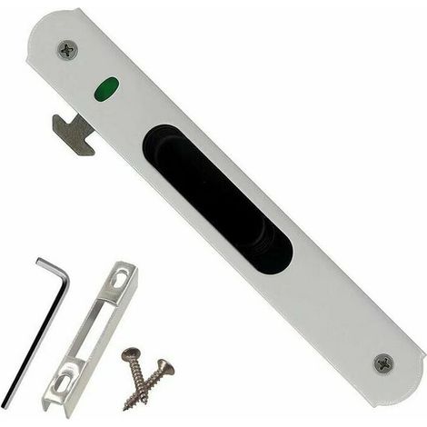 Serrure Porte Coulissante - Acier Inoxydable Et Alliage De Zinc - Pour Portes Et Fenêtres Coulissantes En Verre - 1 Pièce (1/5)