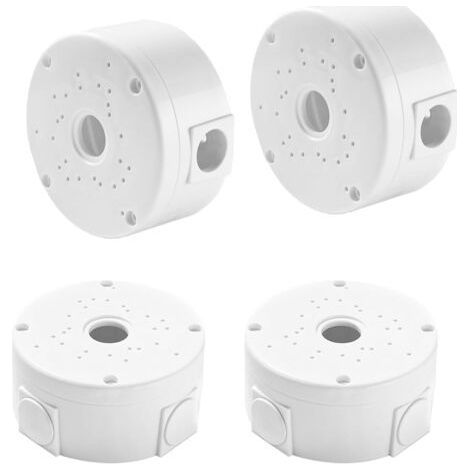 Lot de 4 Boîtes de Jonction pour Caméra - Câble Caché en Plastique - Étanche - pour Surveillance Intérieure et Extérieure - Compatible Murs et Plafonds (1/5)