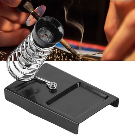 Support métallique pour fer à souder, station de soudage avec support de pistolet à souder, base en métal durable.