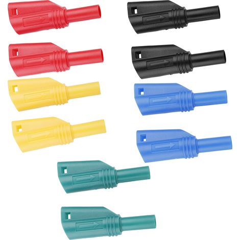 Lot de 10 connecteurs pour multimètre à vis de fixation soudée/assemblée P3005, fiches bananes 4 mm (1/5)