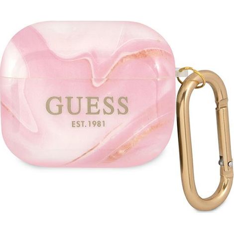 Funda Guess GUA3UNMP para AirPods 3, color rosa/rosa, colección mármol. (1/3)