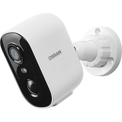 OSRAM Caméra extérieure SMART+ WiFi batterie solaire 4MP 2K IP66 blanche Caméra extérieure solaire SMART+ Wi-Fi, 4 MP 2K IP66, batterie 5 200 mAh, capteur PIR, 6 mois, compatible Alexa, blanche (1/5)